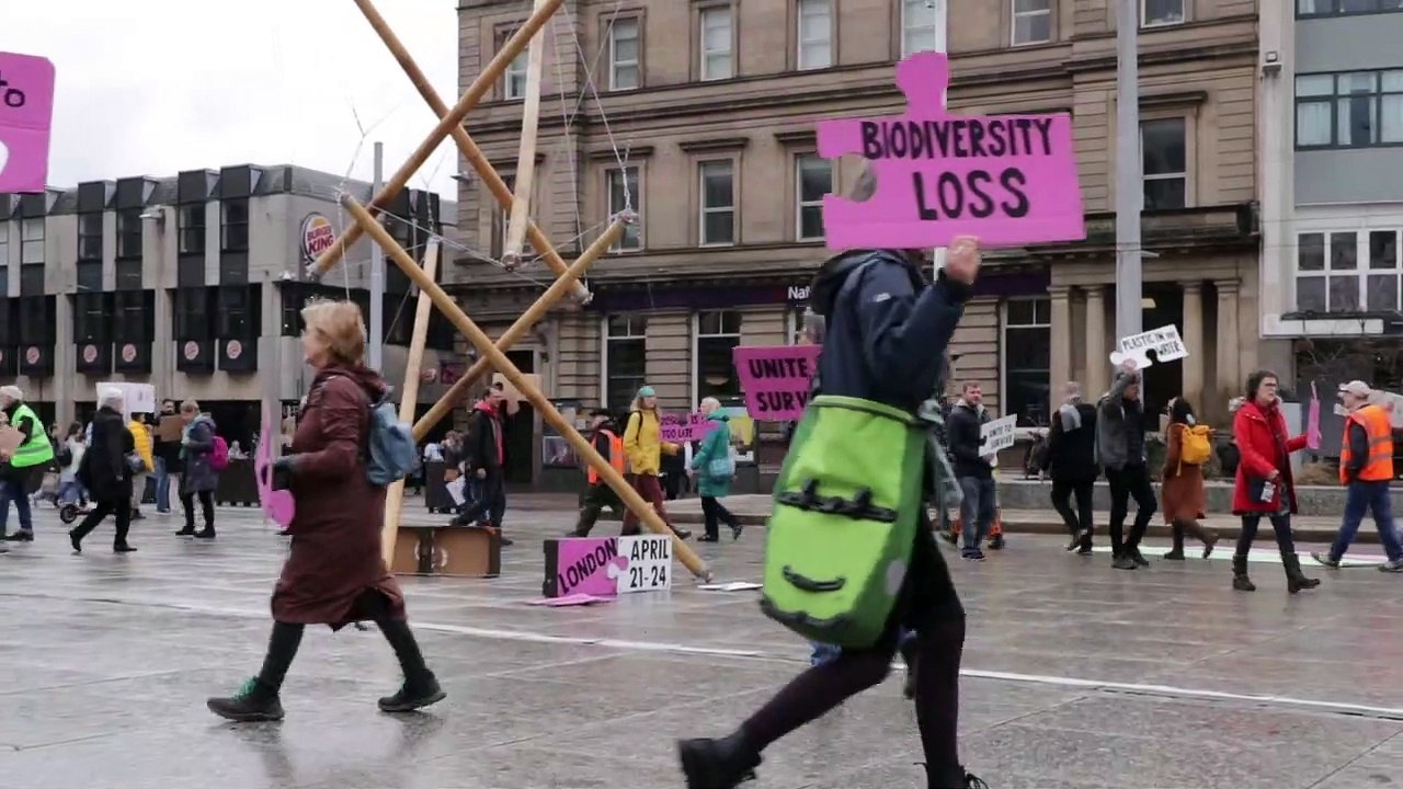 Nottinghamshire climate campaigners in Nottingham city centre