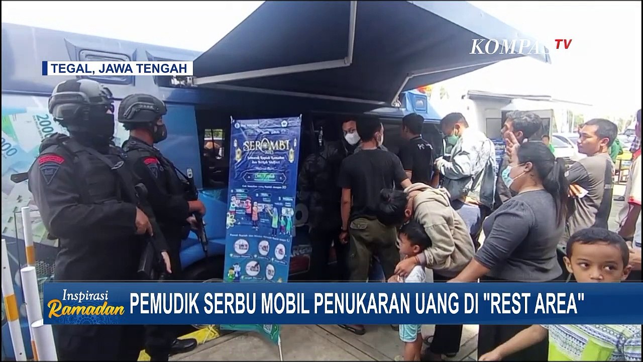 Pemudik Serbu Mobil Penukaran Uang di Rest Area Tol Pejagan!