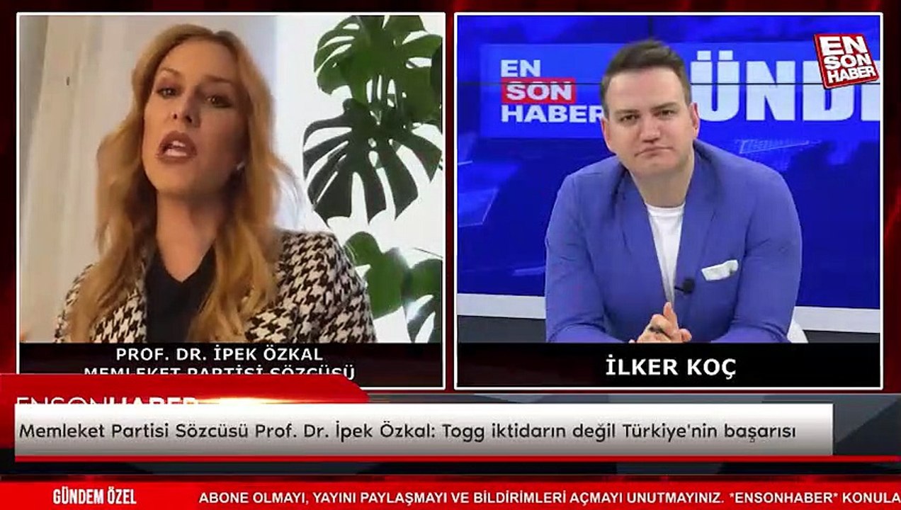 Memleket Partisi Sözcüsü Prof. Dr. İpek Özkal: Togg iktidarın değil Türkiye'nin başarısı