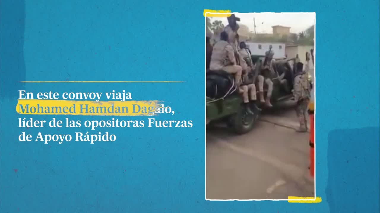 El líder paramilitar, cerca del palacio presidencial en Jartum mientras continúan las evacuaciones