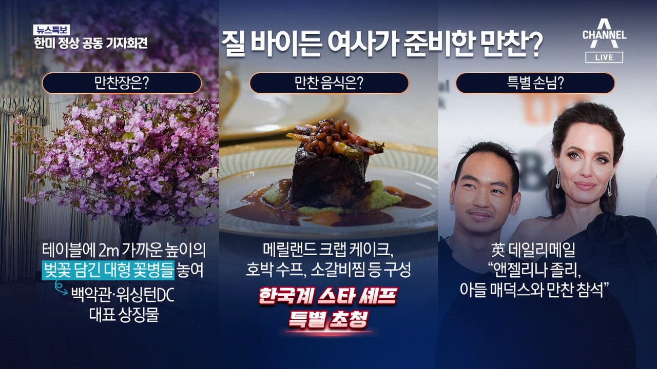 양국 정상, 공동기자회견 끝난 뒤 국빈 만찬