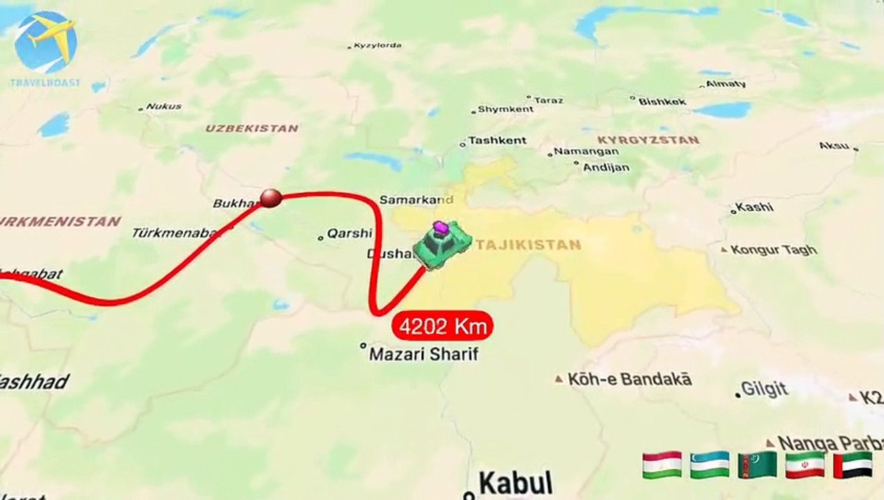 Dubai to India by road  Overland route map