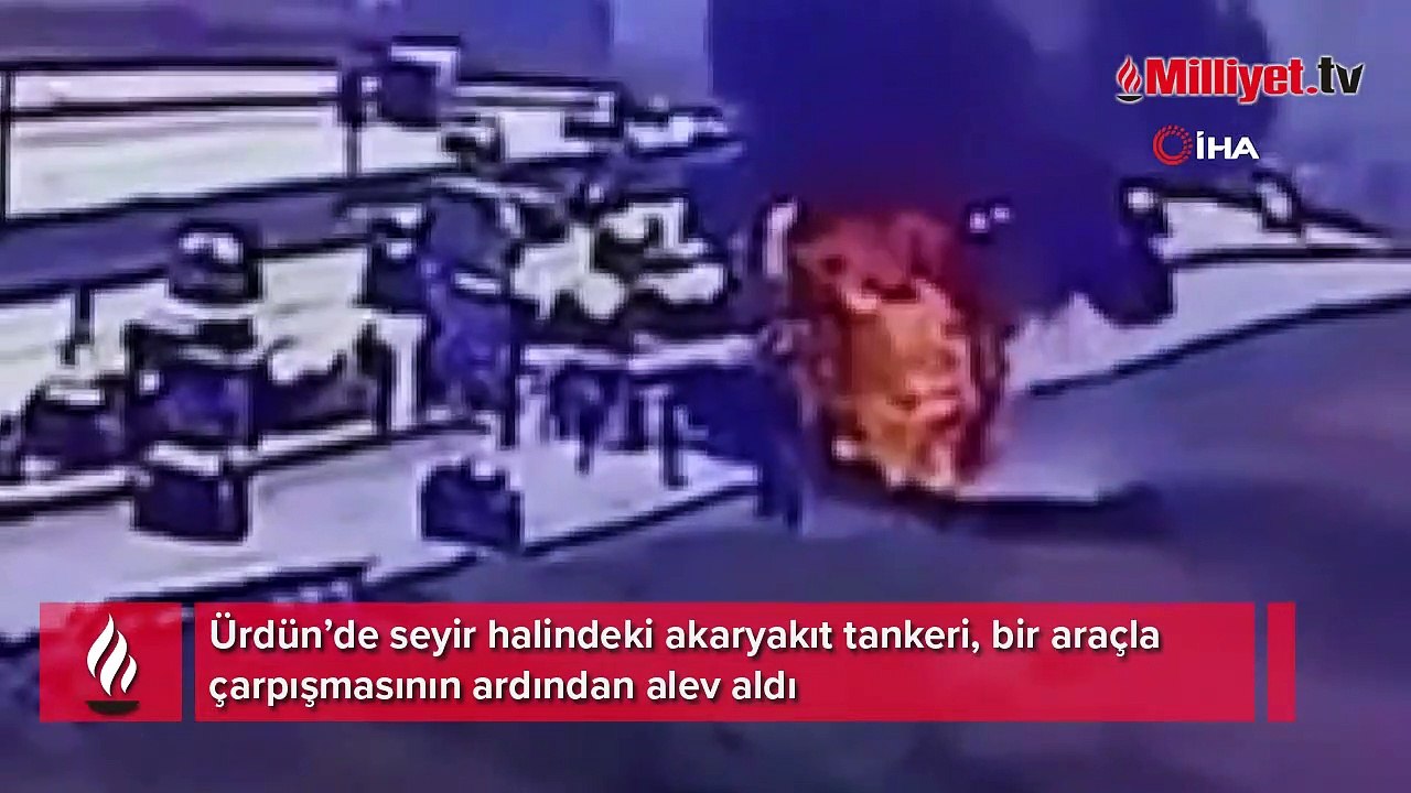 Ürdün’de araçla çarpışan akaryakıt tankeri alev aldı: 3 ölü, 5 yaralı