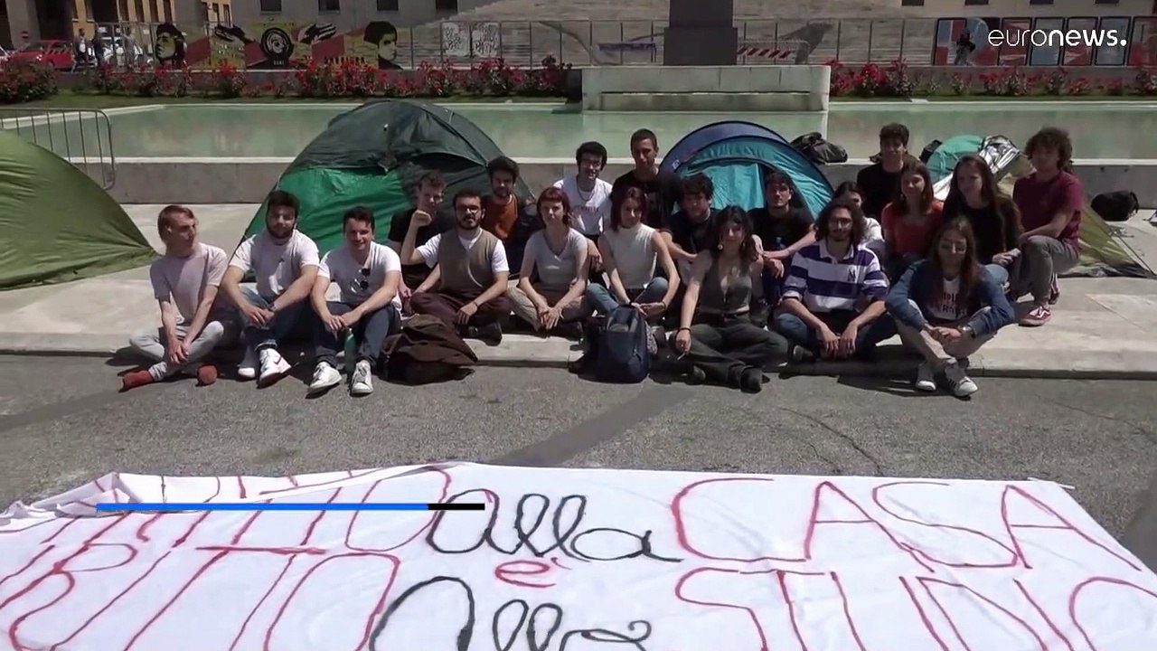 A megélhetési válság megoldásáért tüntettek olasz egyetemisták