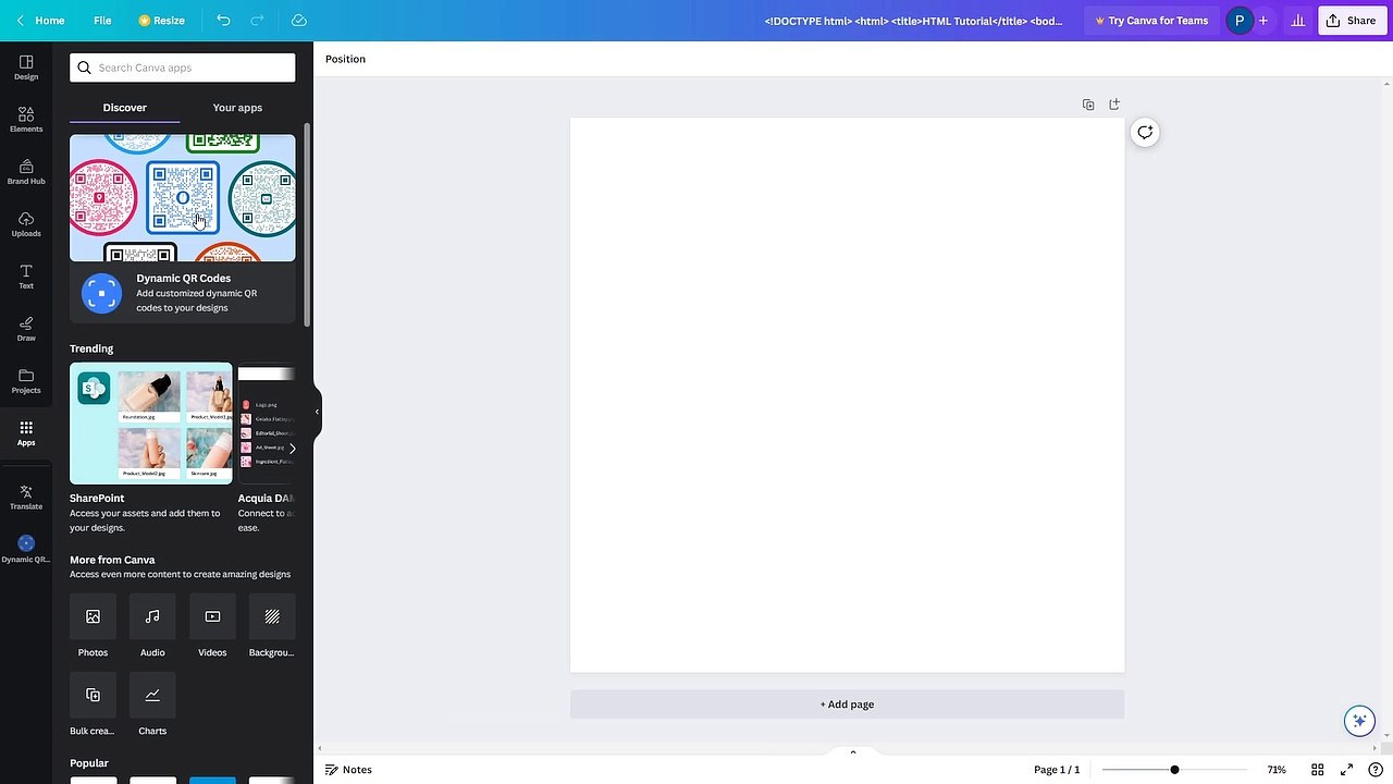 Canva Course Section 71 Format Code