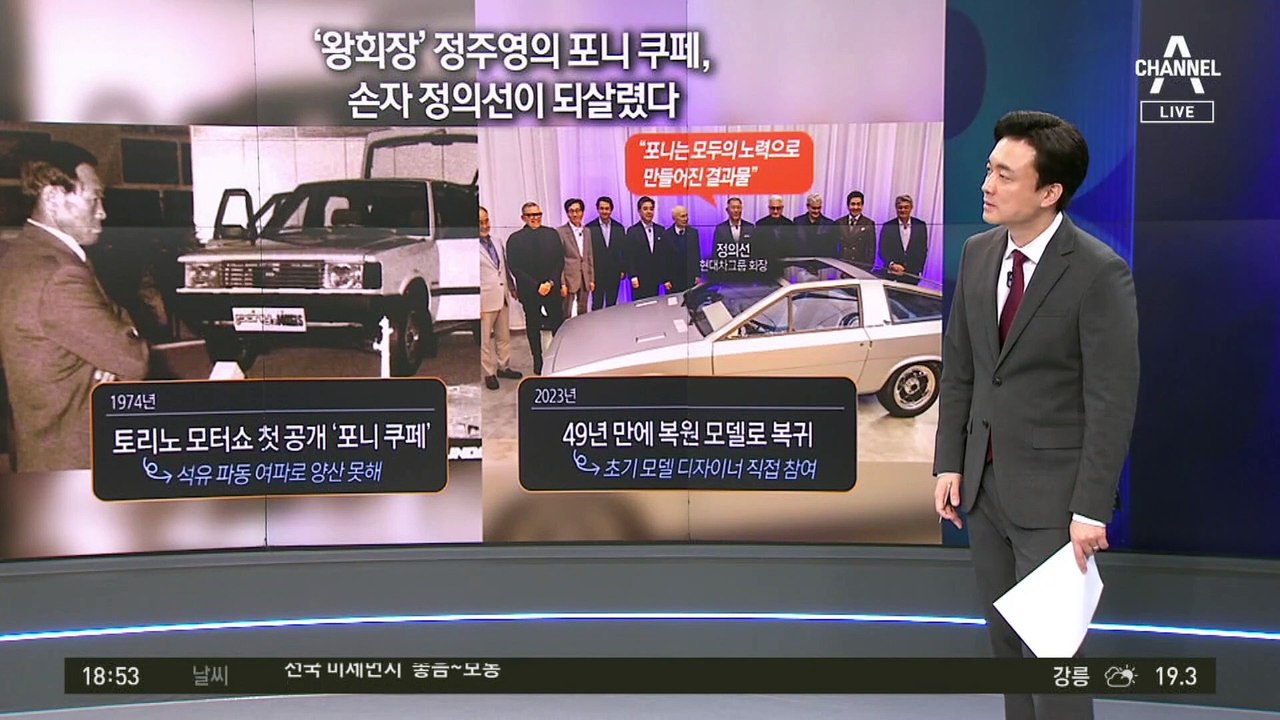 왕회장 정주영 ‘포니 쿠페’…49년 만에 손자가 되살렸다