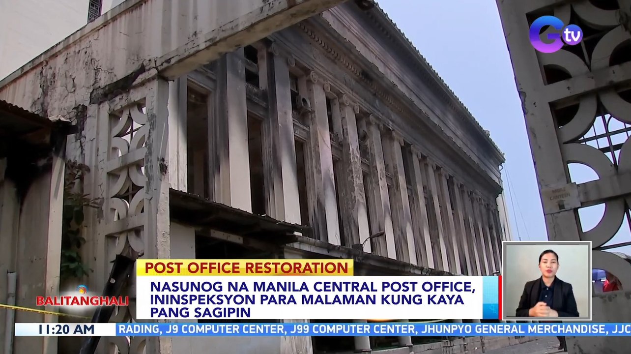 Nasunog na Manila Central Post Office, ininspeksyon para malaman kung kaya pang sagipin | BT