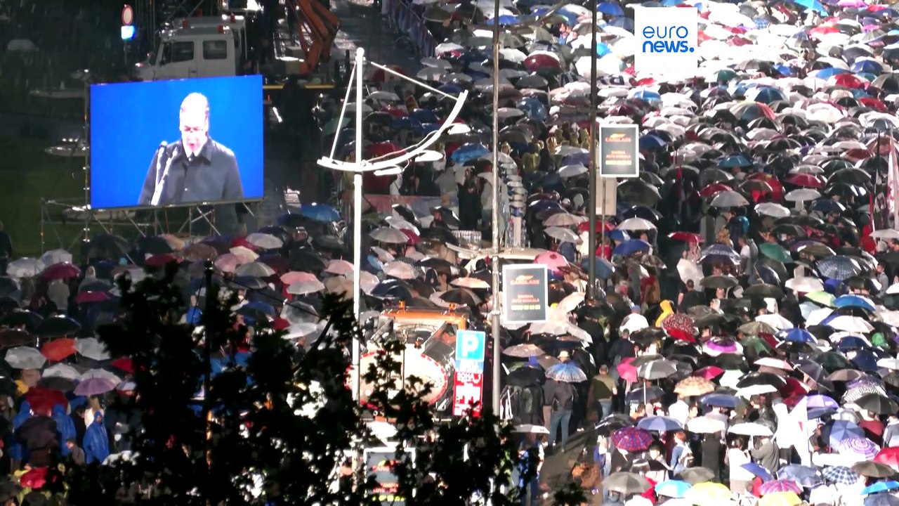 Проправительственный митинг в Белграде