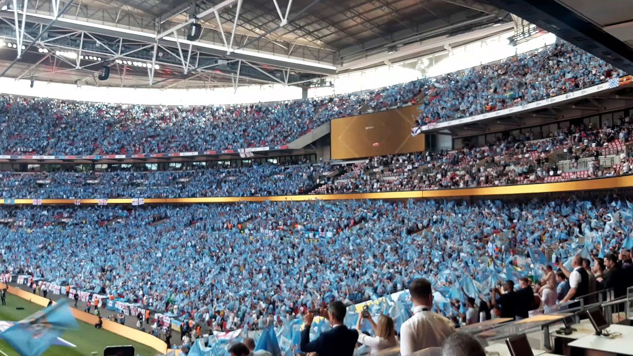 Coventry fans singing before play-off final