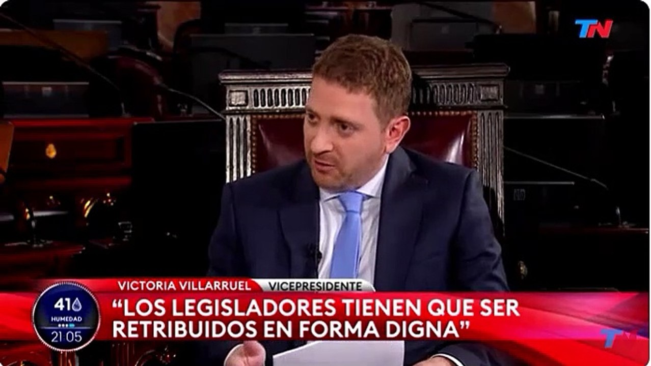 Villarruel sobre los sueldos del Senado