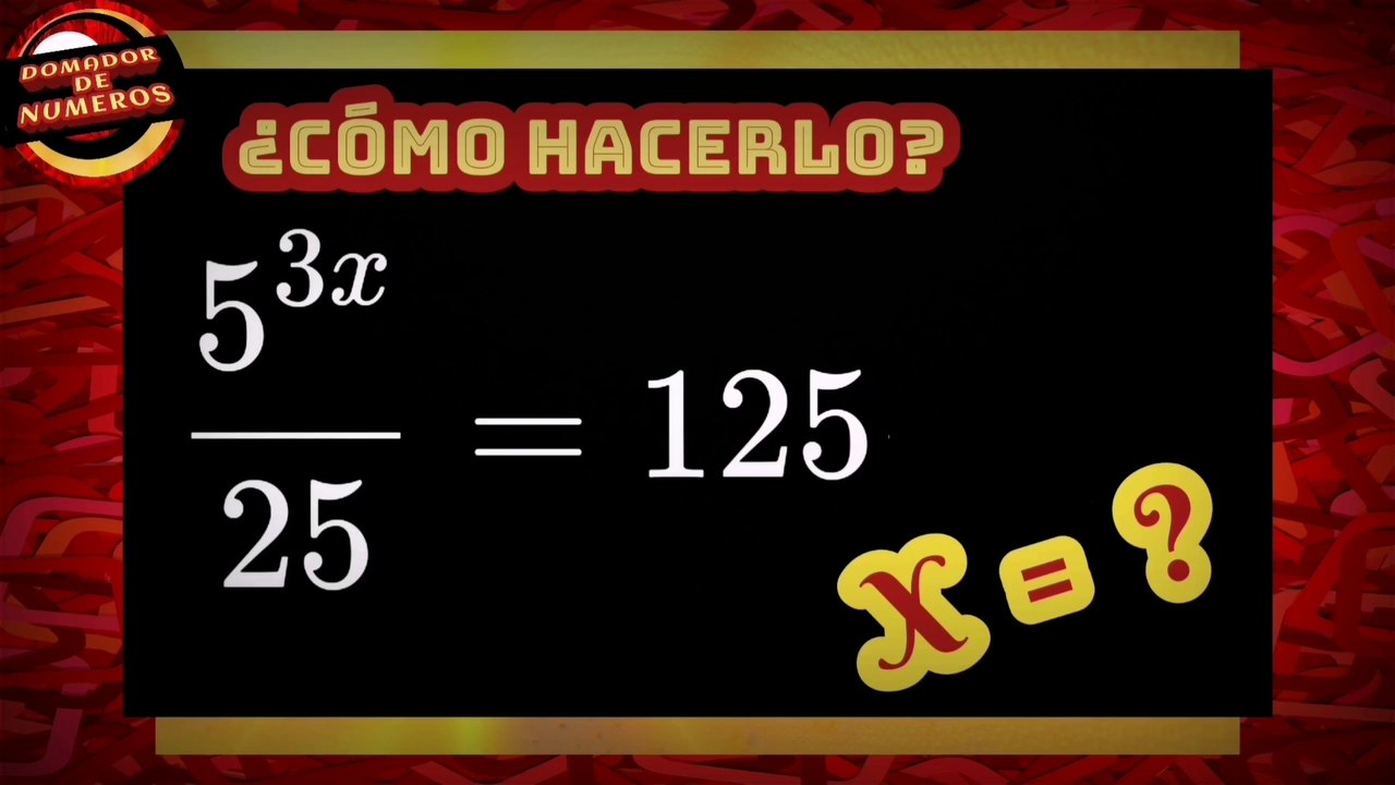 SOLUCIONANDO paso a paso una ecuación exponencial. SOLVING step by step an exponential equation.