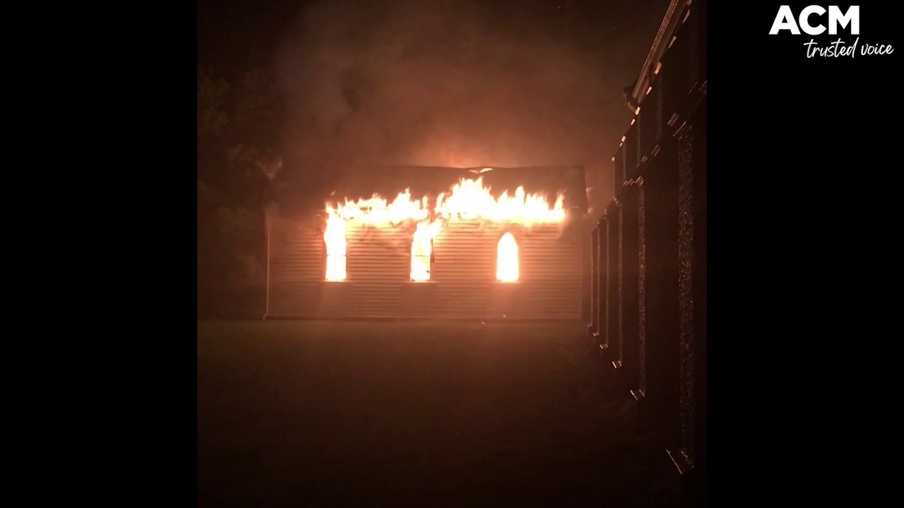 Fire at St Andrew's Anglican Church, Evandale
