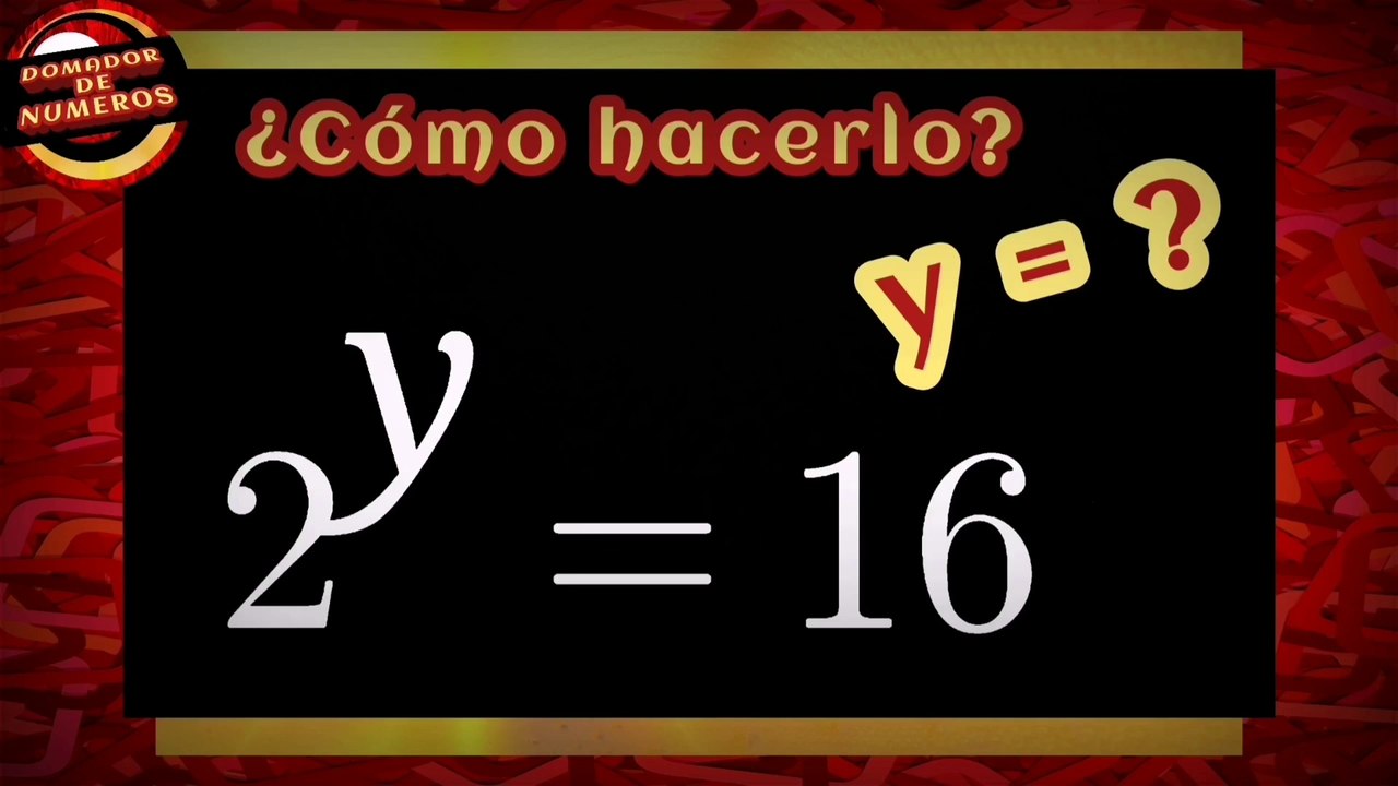 HALLANDO el valor del exponente "y" en la ecuación. FINDING the value of the exponent "y" in the equation.