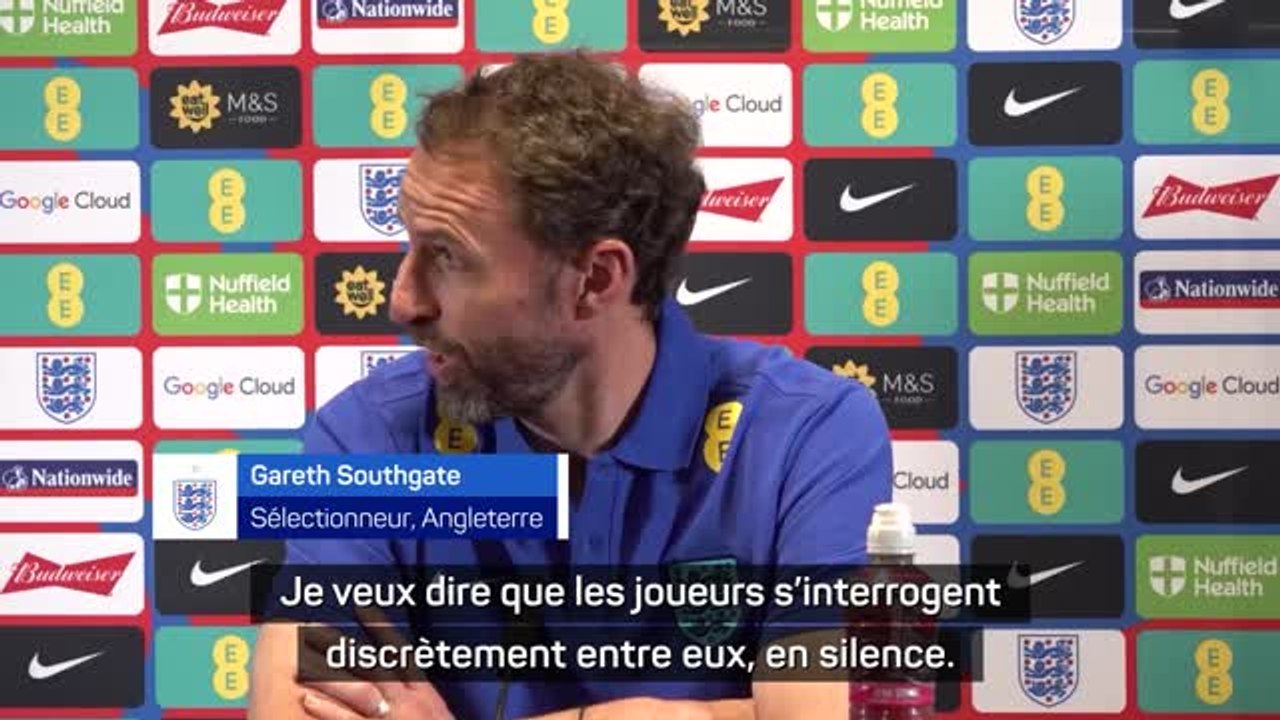 Angleterre - Southgate : "Les joueurs s'interrogent discrètement entre eux"