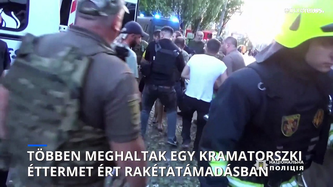Többen meghaltak egy kramatorszki éttermet ért rakétatámadásban