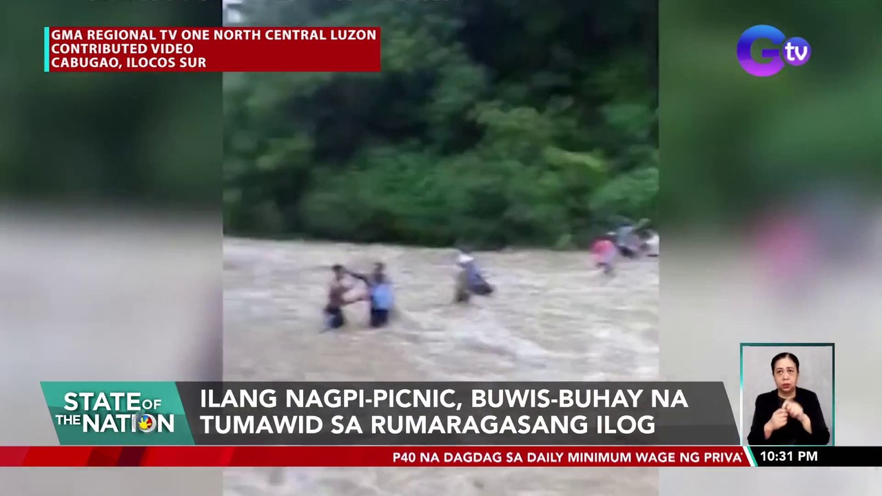 Ilang nagpi-picnic, buwis-buhay na tumawid sa rumaragasang ilog | SONA