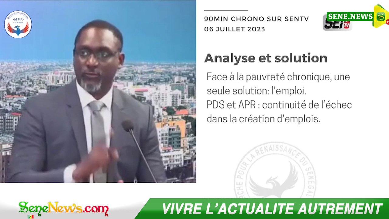 Hamidou Thiaw, président du parti MPR, décline son programme pour l'emploi et tance les libéraux.