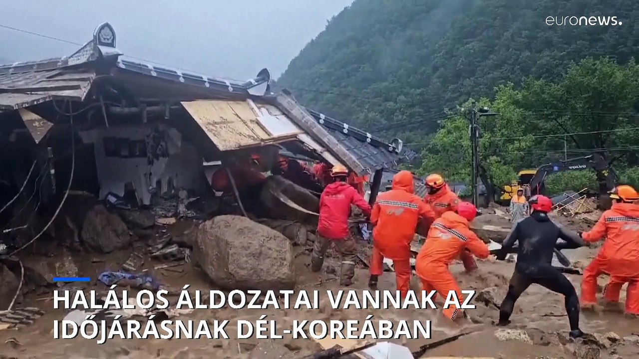 Több mint 20 ember halálát okozta az időjárás Dél-Koreában