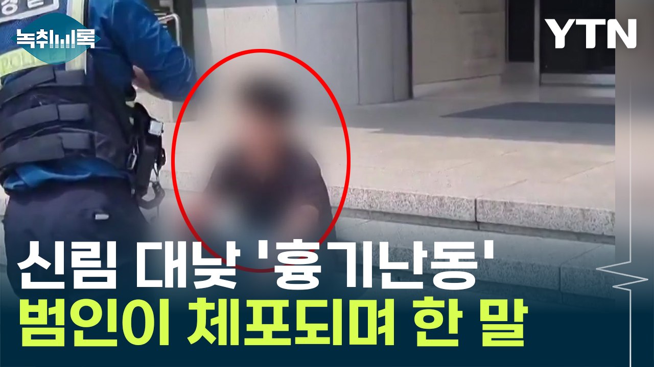 끔찍한 신림 대낮 '흉기난동'...범인이 체포되며 한 말 [Y녹취록] / YTN
