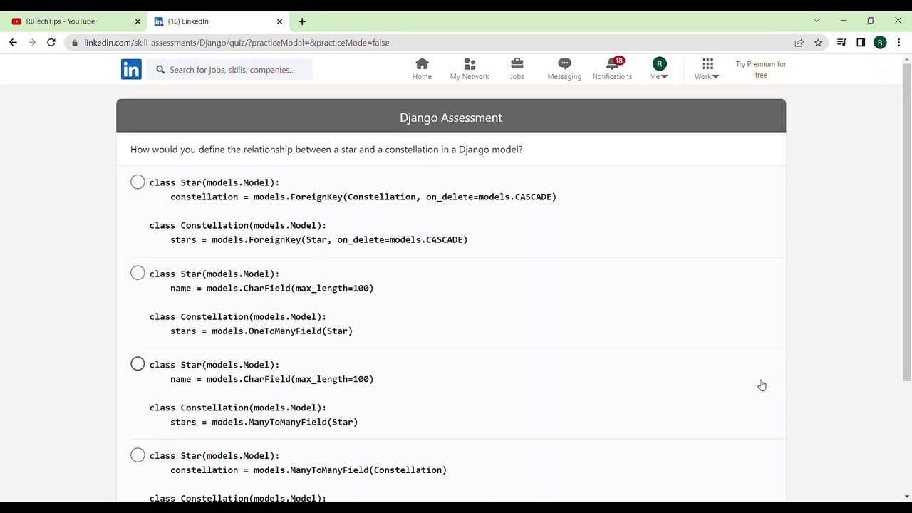 LinkedIn Django Assessment Answers 2023 - Linkedin Django Quiz Answers - Linkedin Django Skill Test Answers 2023