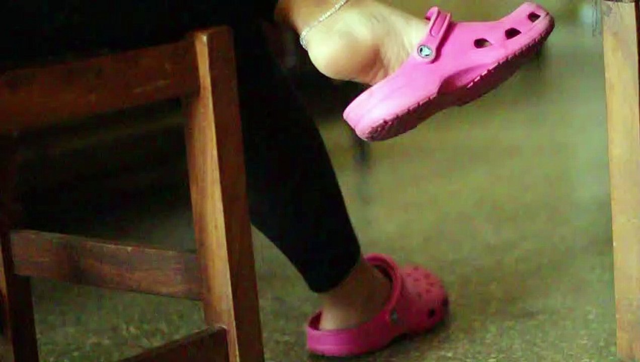 candid Crocs dangle shoeplay