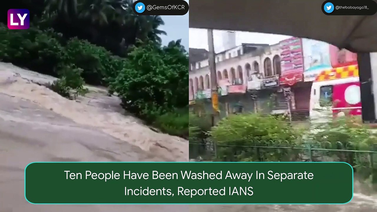 Telangana Rains: Heavy Rainfall Wreaks Havoc, 10 People Washed Away; Schools & Colleges Shut