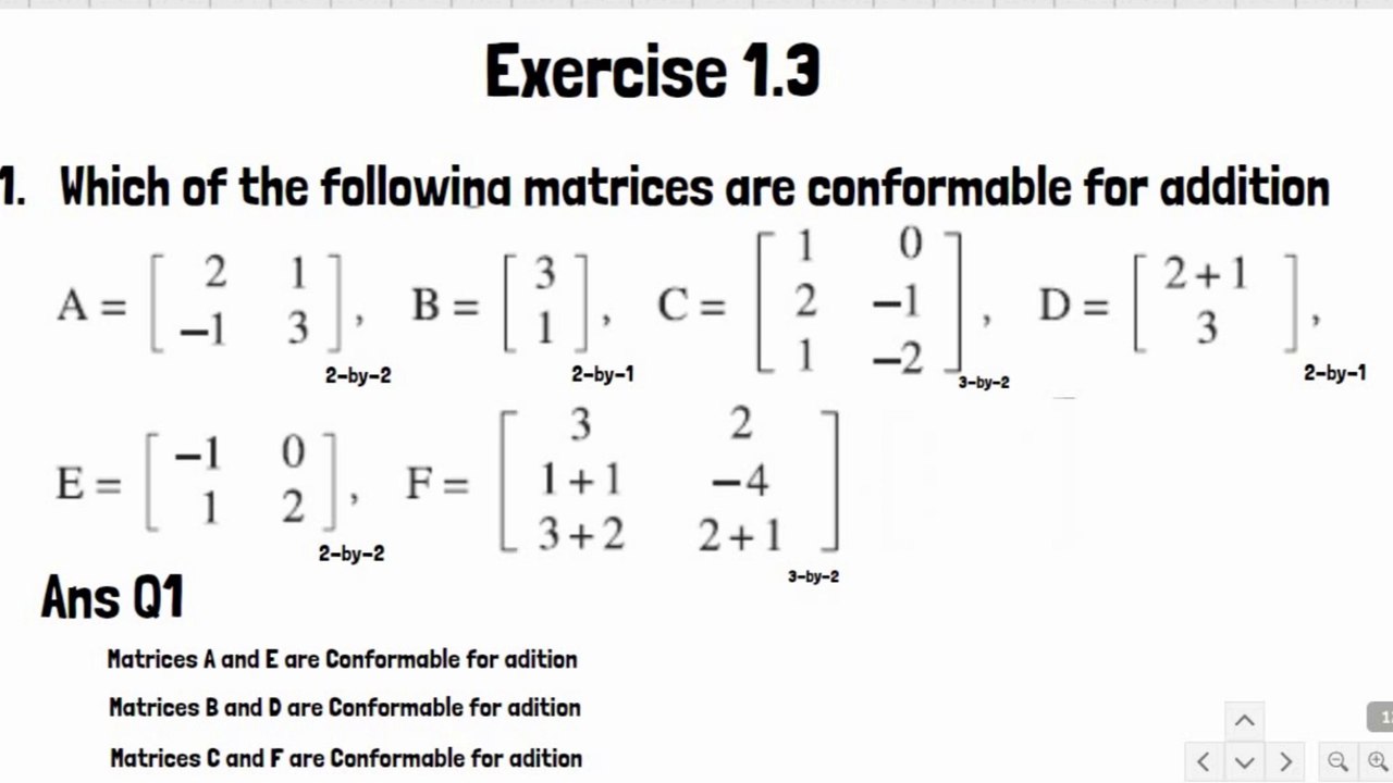Exercise 1.3 part 1 Q1 to Q4 again orignal