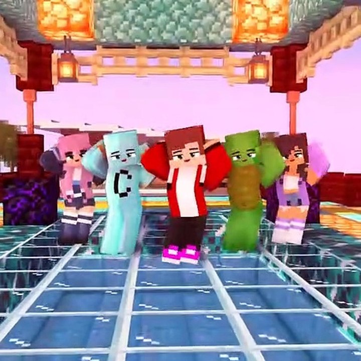 CHICKEN WINGS MEME _ GANGNAM_MINECRAFT STYLE _ MAIZEN, CRAFTEE, MIKEY_TURTLE _ Minecraft Animation