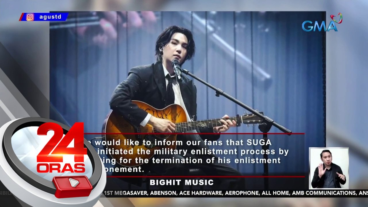 BigHit Music, inanunsiyo ang military enlistment plan ni Suga | 24 Oras