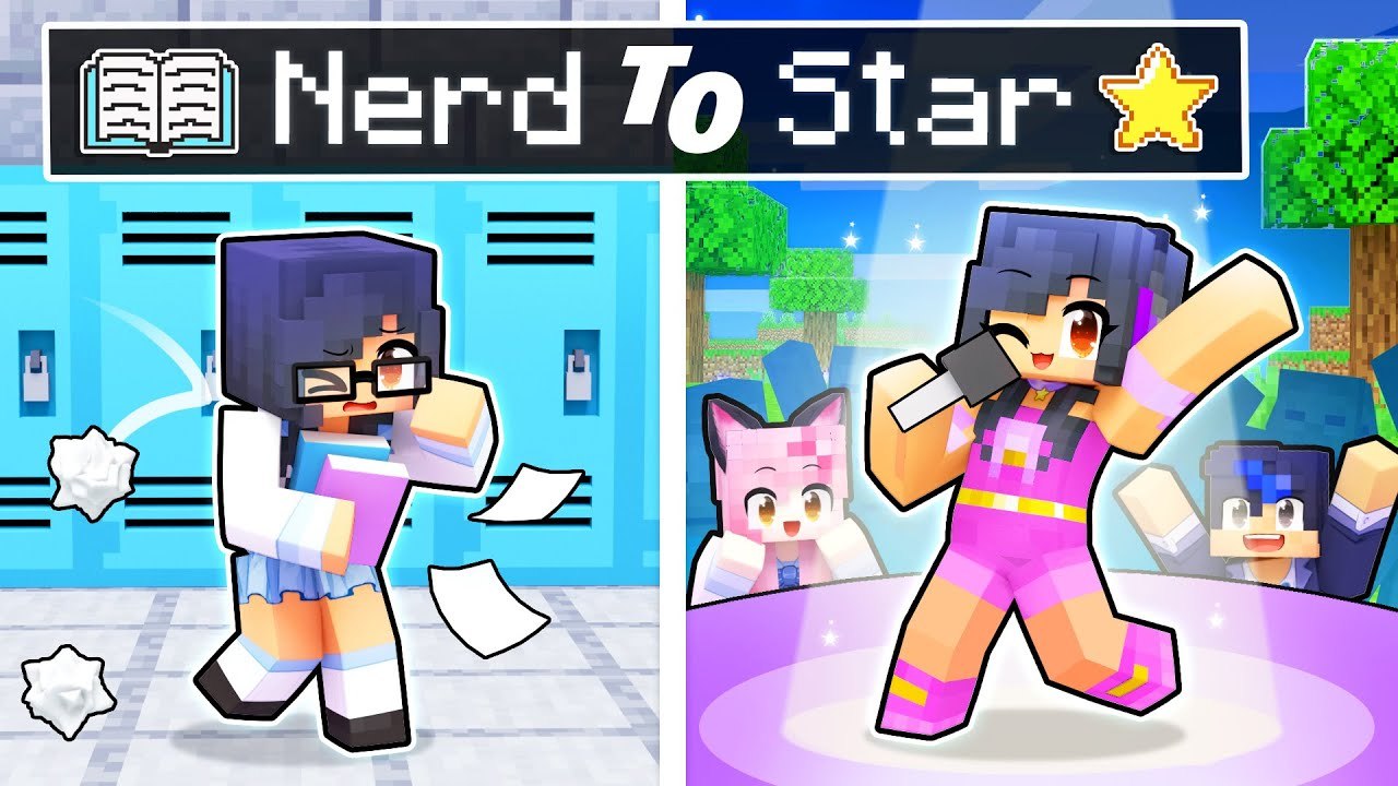 From NERD To STAR Story In Minecraft!