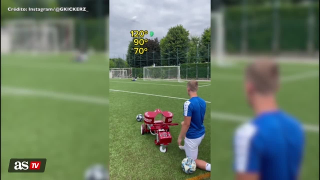 Viral challenge: goalies vs machine