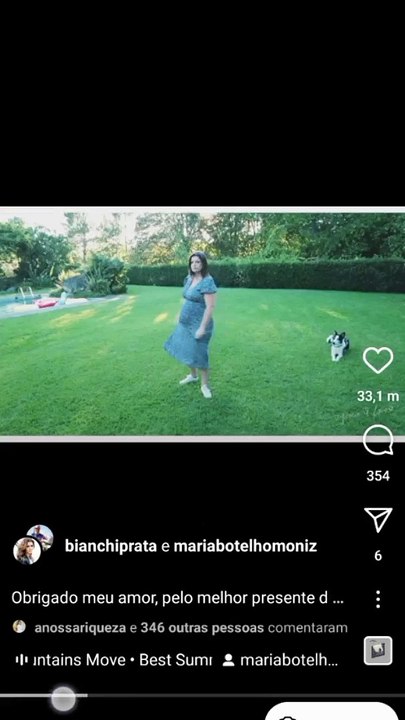 Encantador vídeo mostra crescimento da barriga de grávida de Maria Botelho Moniz.