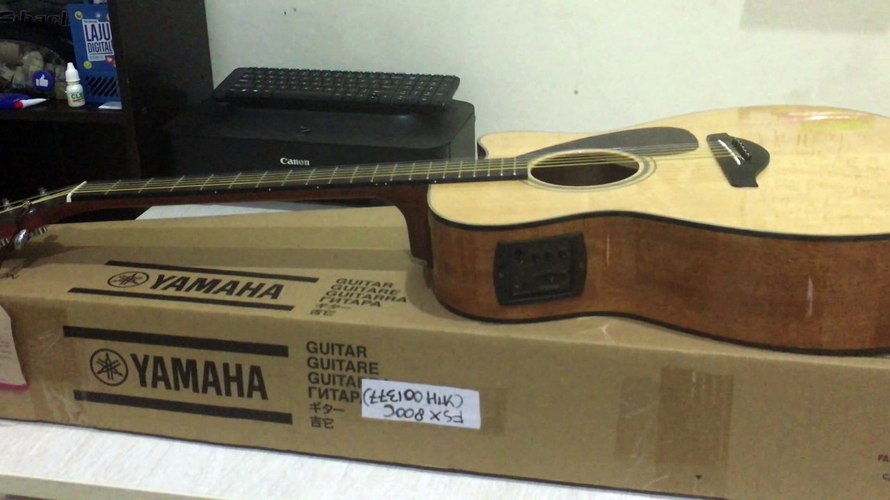 Unboxing YAMAHA GUITAR FSX800C SOFT SOUND GUITAR, APX600 GUITAR THROUGH GUITAR