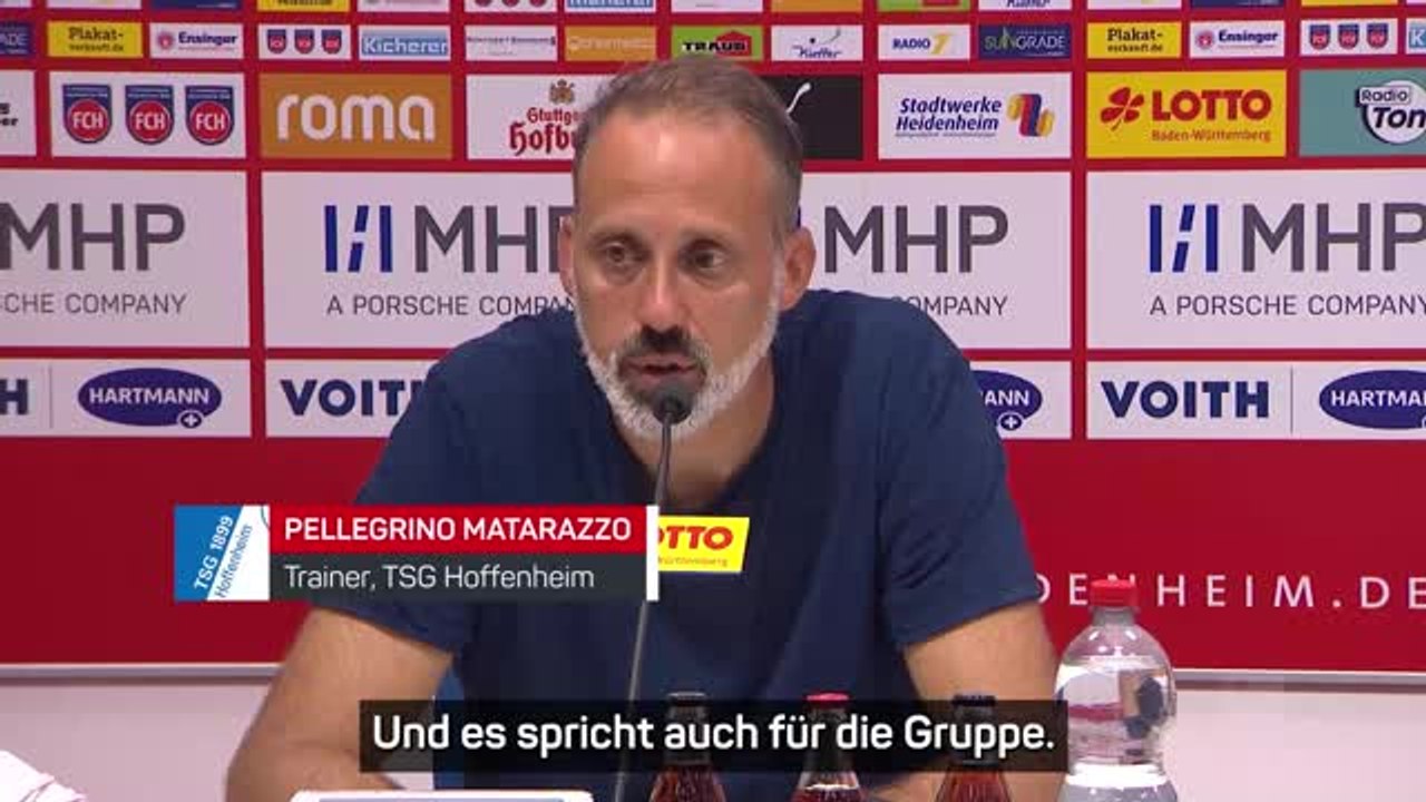 Matarazzo: "Einfach mal Respekt zu zollen"