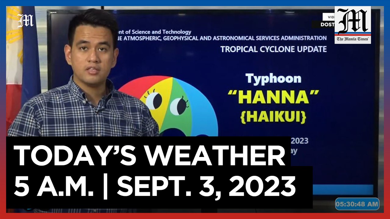 Today's Weather, 5 A.M. | Sept. 3, 2023