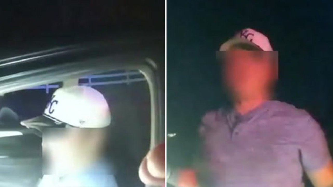 Police officer hugs distressed suspect after pulling him over for speeding