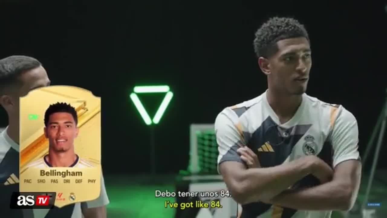 Bellingham’s reaction when he finds out his  EAFC 24 pace rating