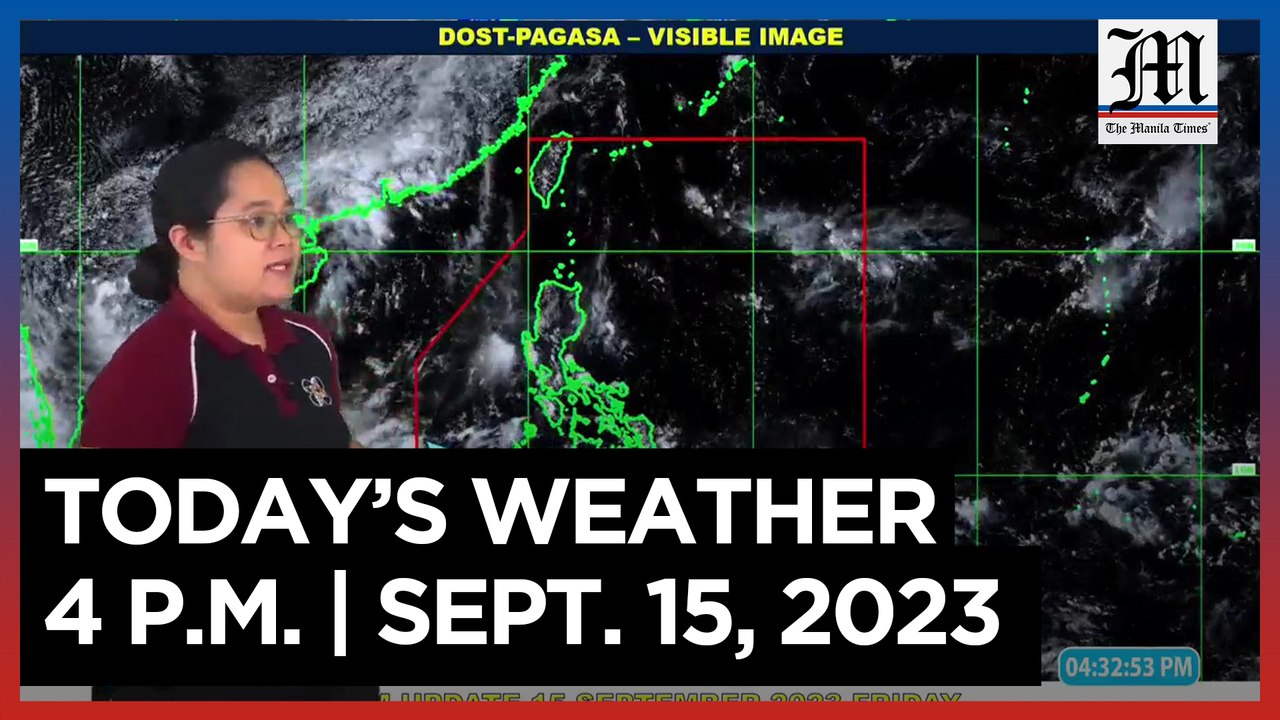 Today's Weather, 4 P.M. | Sept. 15, 2023