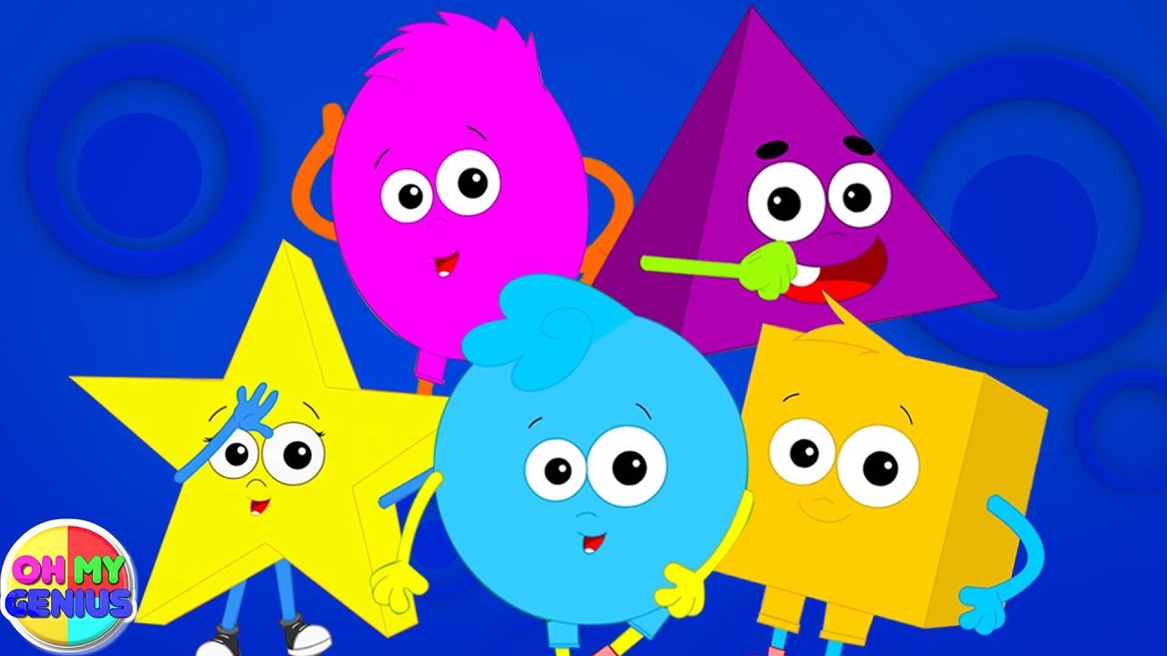 Five Little Shapes, Numbers Songs And Learning Video For Kids