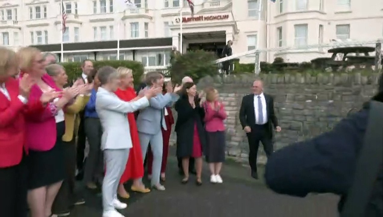 Ed Davey arrives at Liberal Democrat conference