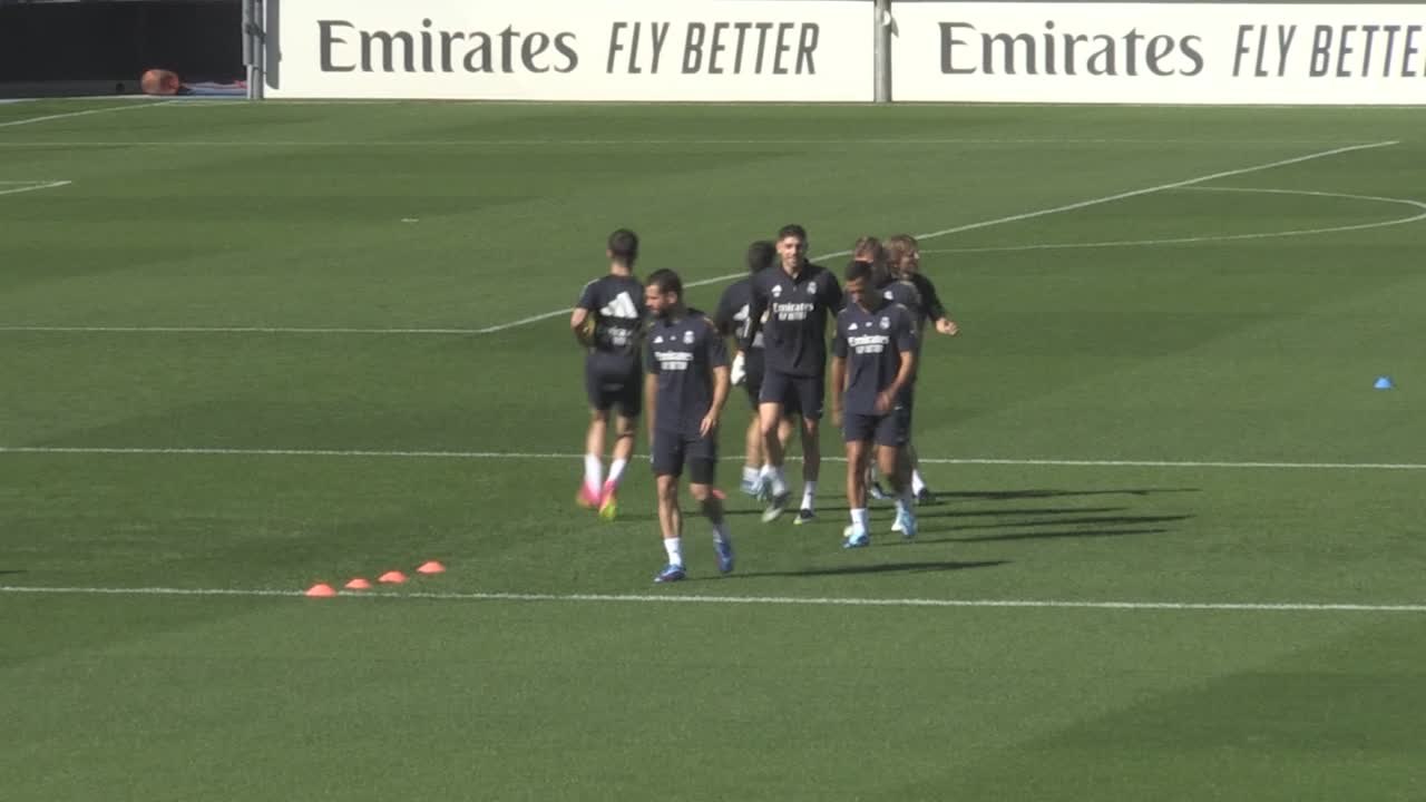 Entrenamiento completo del Real Madrid previo a Las Palmas