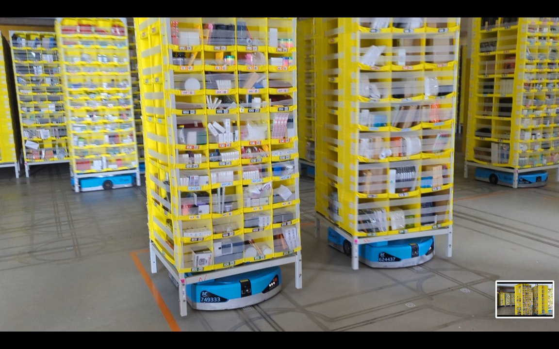 Amazon : le ballet des robots gestionnaires de stock