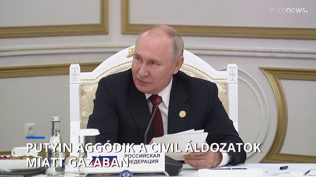 Putyin aggódik a palesztin civilekért