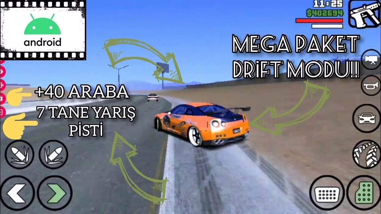 GTA SA Android Drift Modu Kurulumu | GTA SA Android Mods
