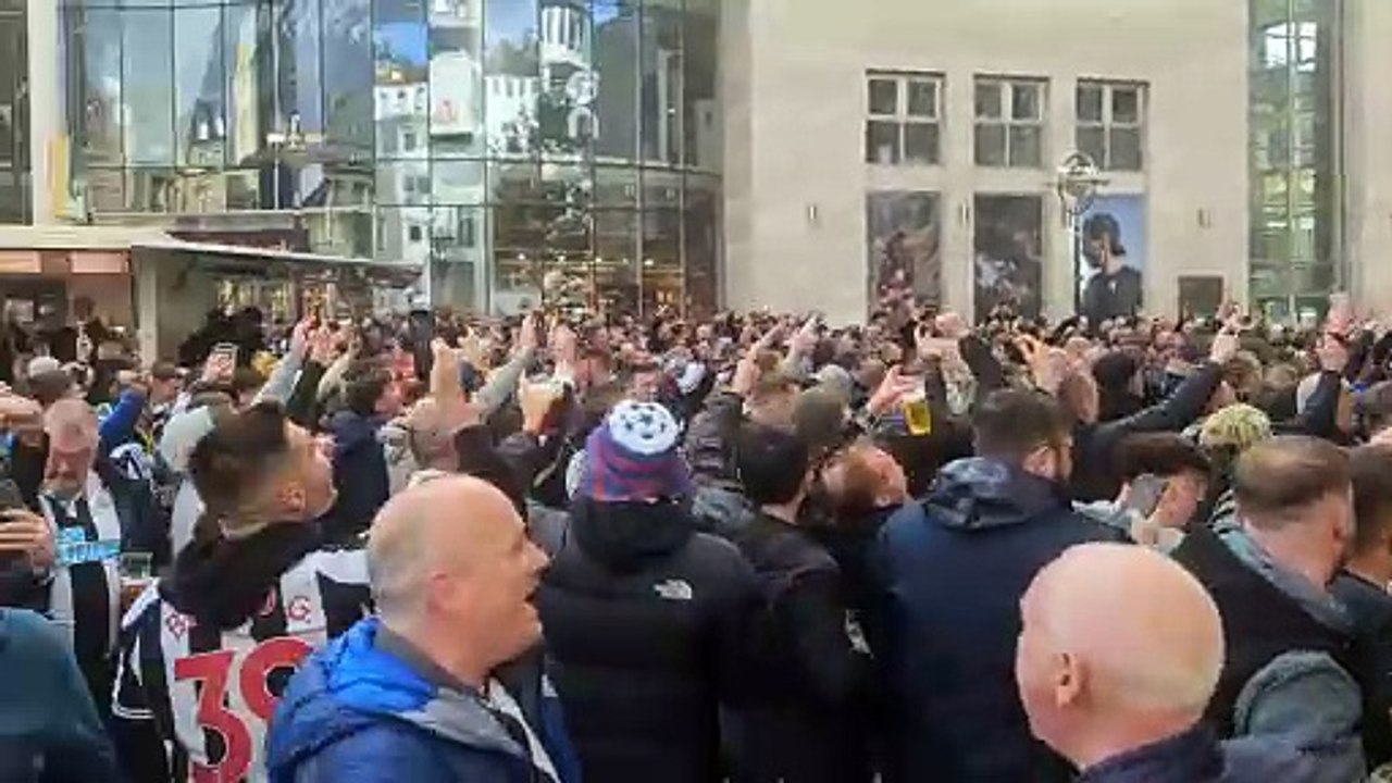Newcastle United supporters in Dortmund