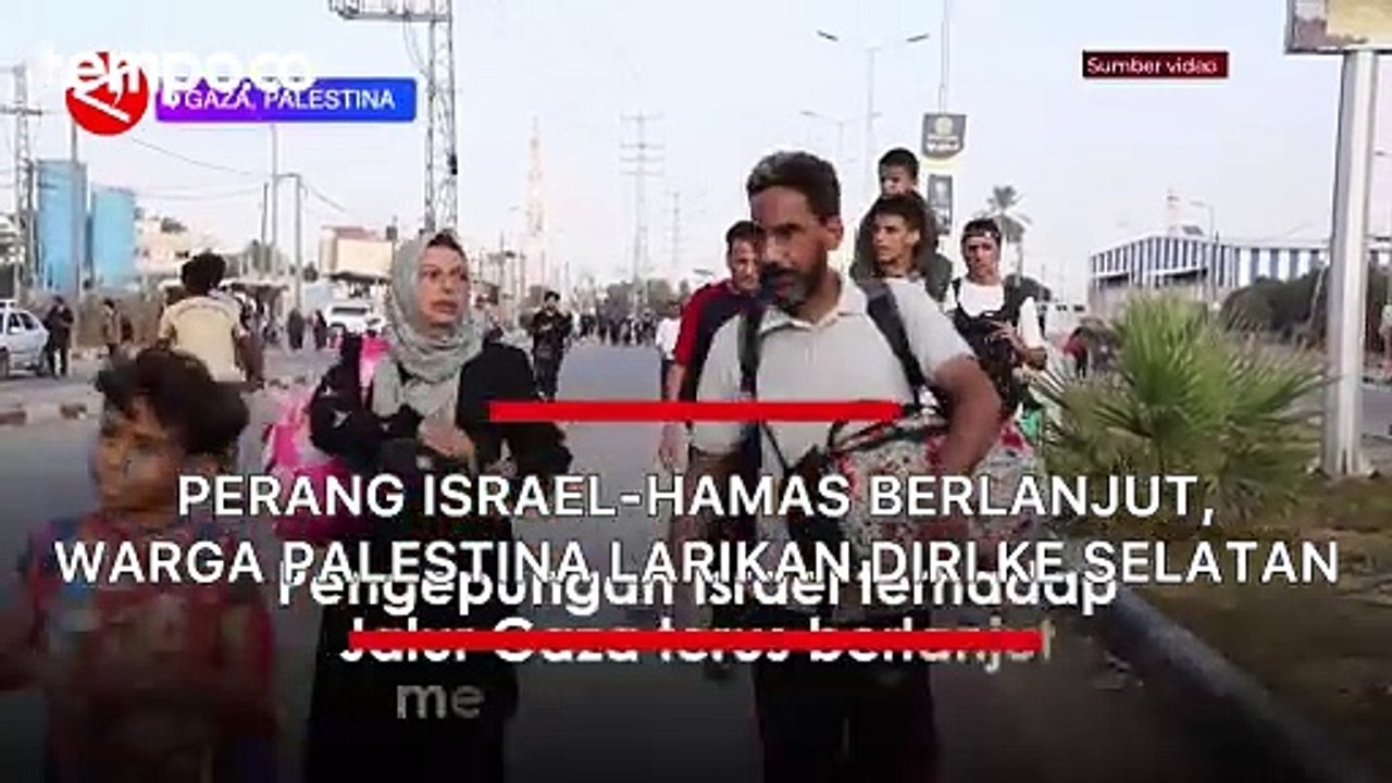 Perang Israel-Hamas Berlanjut, Warga Palestina Larikan diri ke Selatan Gaza
