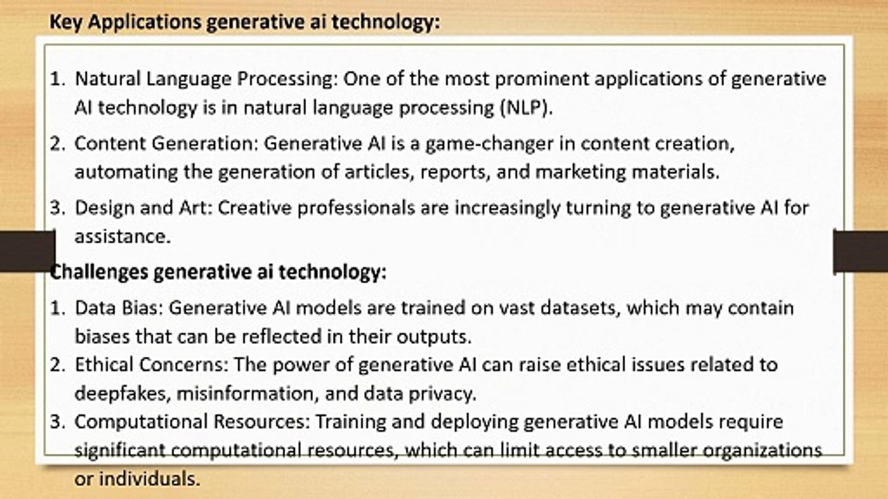 Generative AI Growth Applications video