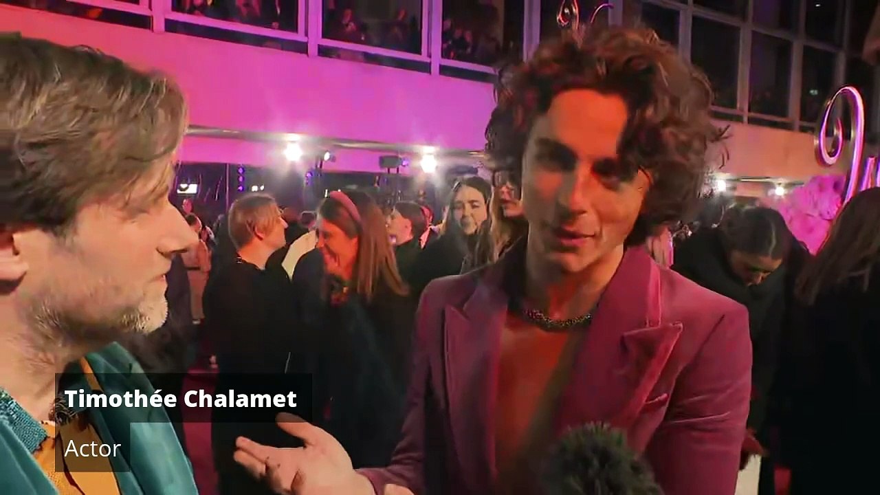 Timothée Chalamet attends London premiere of Wonka