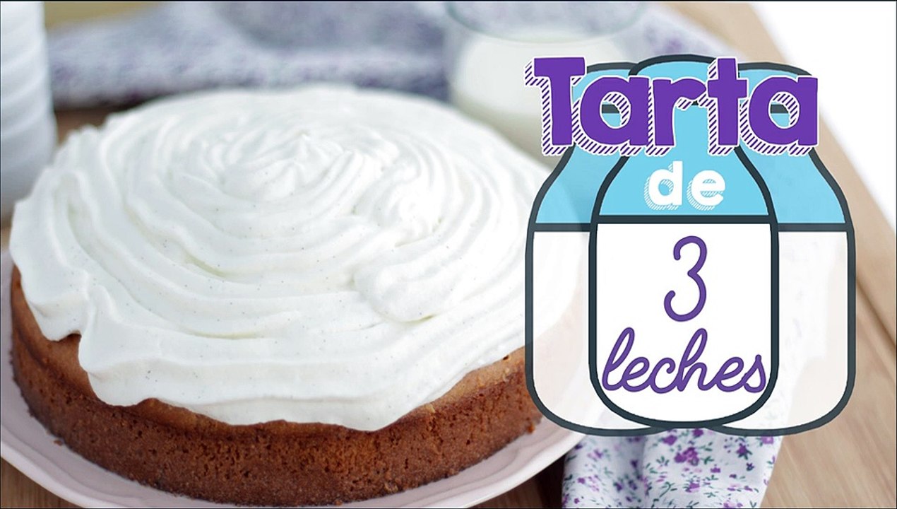 Tarta tres leches super jugosa