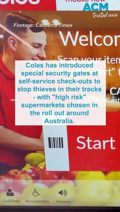 Coles controversial anti-theft gates in action